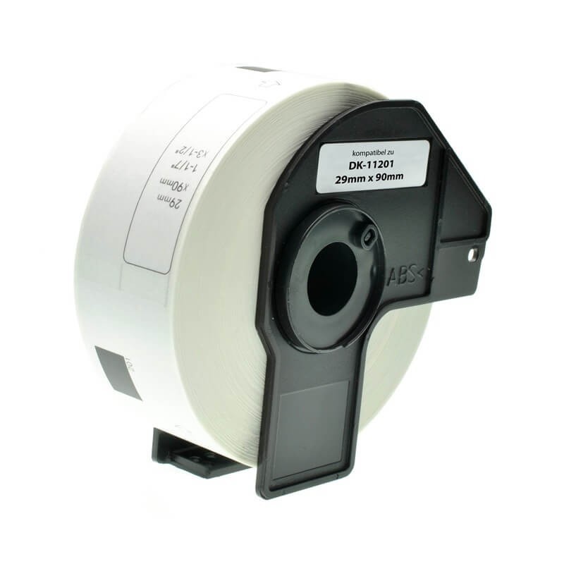 400 ETICHETTE ADESIVE IN CARTA COMPATIBILI BROTHER DK-11201 mm 29X90 CON SUPPORTO IN PLASTICA