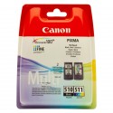Kit 2 Cartucce Originali Canon 2970B010 PG-510 + CL-511 Bk Col 