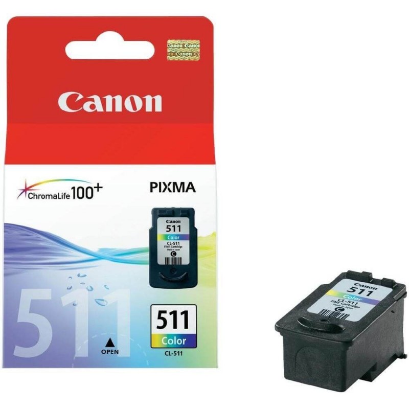 Cartuccia Originale Canon CL-511 2972B001 9ml 240 Pagine Colore Tricomia