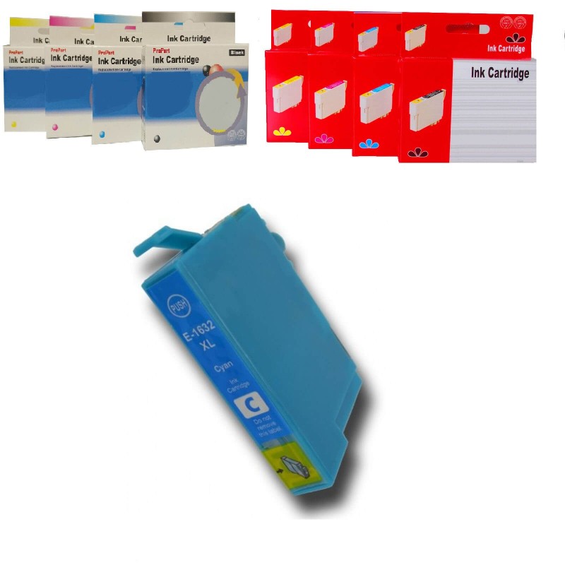 CARTUCCIA COMPATIBILE EPSON T1632 XL C CIANO CON CHIP NO Oem