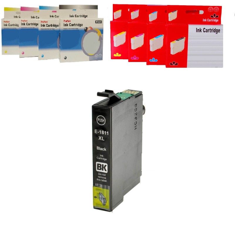 CARTUCCIA COMPATIBILE EPSON T1811 XL 18XL T1801 BK NERO CON CHIP NO Oem