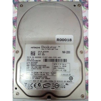 Hard Disk Usato Sata 3,5" 80Gb Hitachi HDS721680PLA380