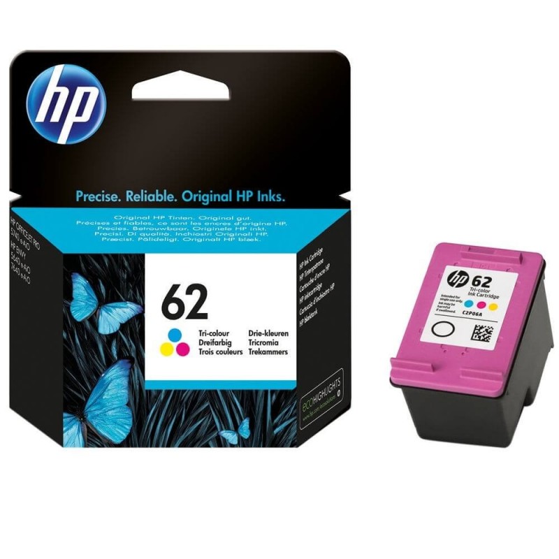 Cartuccia originale HP 62 C2P06AE Colore Tricomia 165 Pagine