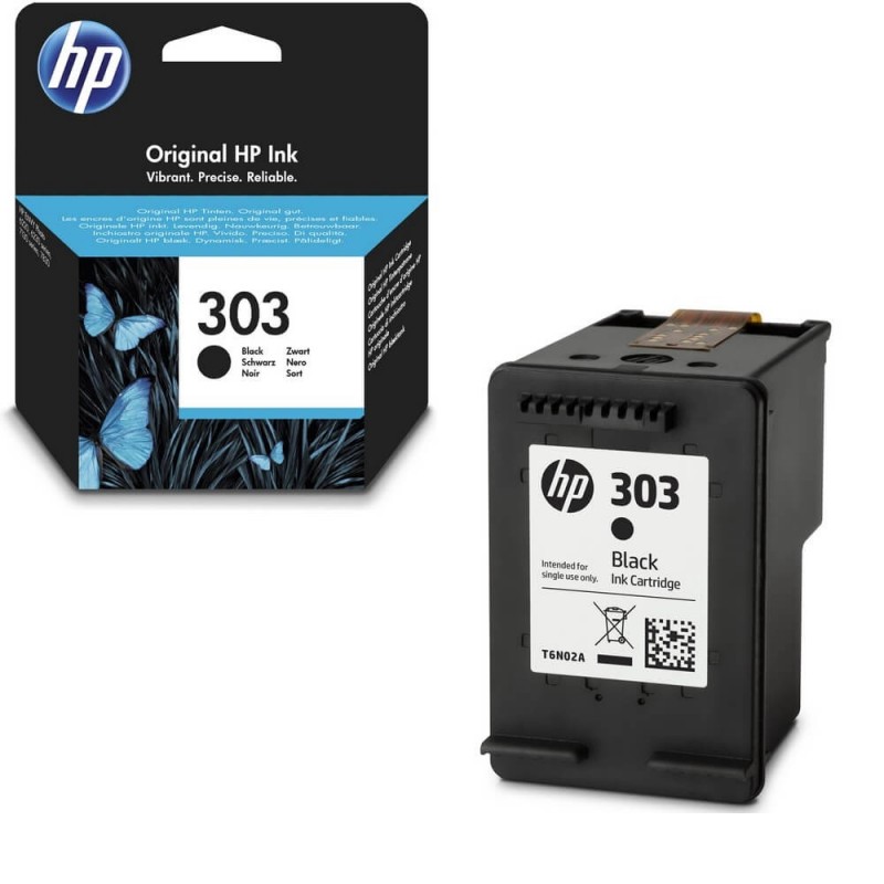 Cartuccia Originale HP 303 T6N02AE Bk Nero cmy 4ml 200 Pagine