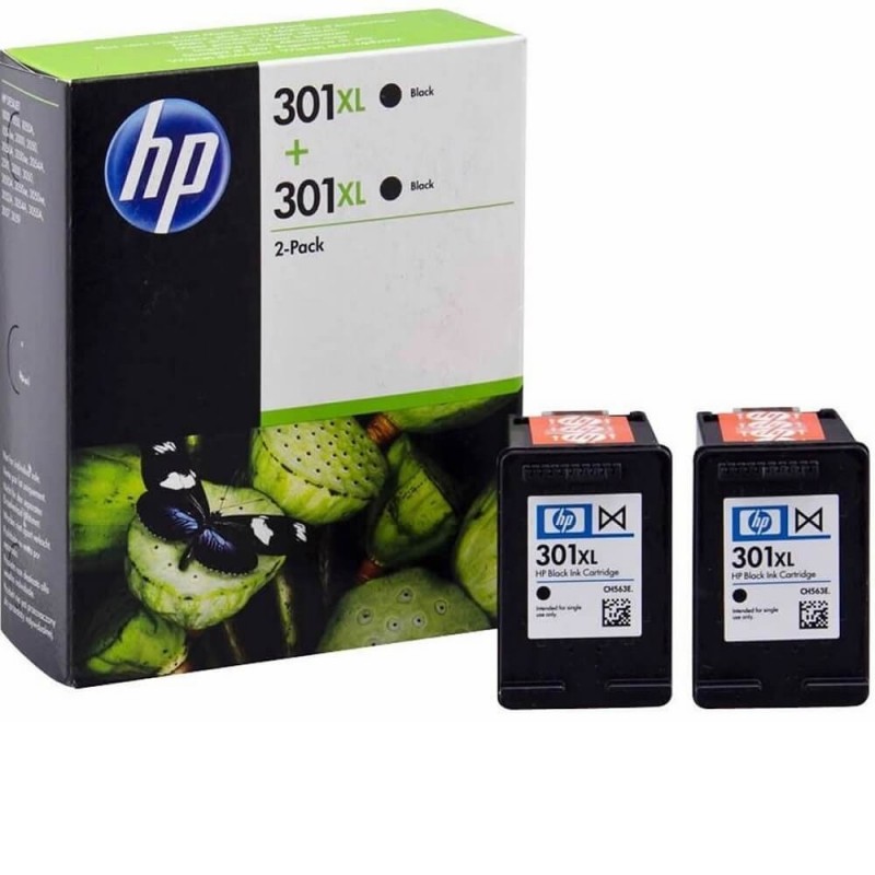 Multipack 2 Cartucce Originali HP 301 XL D8J45AE Bk