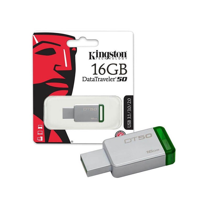 Pendrive Kingston 16Gb Usb 2.0 3.0 3.1 DT50/16GB