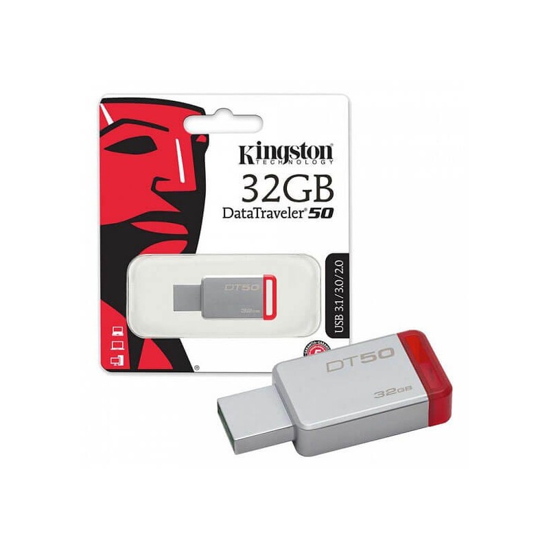 Pendrive Kingston 32Gb Usb 2.0 3.0 3.1 DT50/32GB